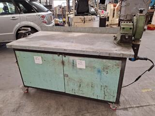 Georg Fischer RAe4 Pipe Cutting machine on workbench