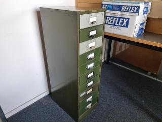 Vintage Pre-V-Dex 11-Drawer Steel File Cabinet