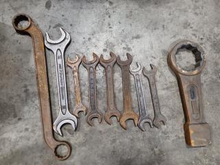 9x Assorted Wrenches