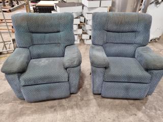 2x Matching Armchair Recliners