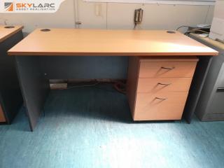 Office Workstation Desk w/ Mobile Drawer Unit