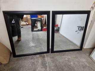 2x Modern Wall Mirrors, 900x750mm