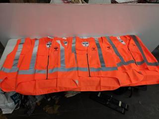 6x Martin Jetpack Embossed Flourecent High Viz Vests