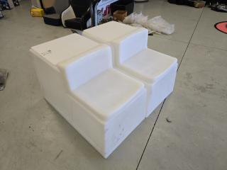 2 x Plastic Bin Boat Seats