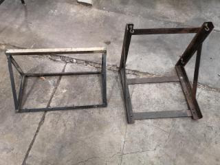 2x Assorted Workshop Wall Mounted Shelving Frames