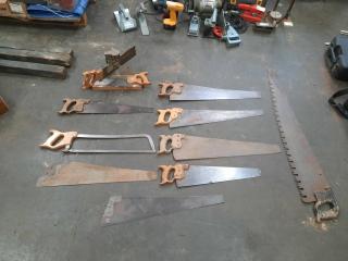 Assortment of Hand Saw Equipment