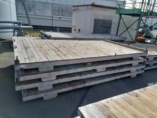 4 x Large Wooden Platforms 