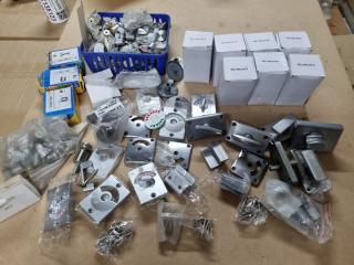 Assorted Commercial Toilet Stall Door Latch Assemblies, Parts & Components