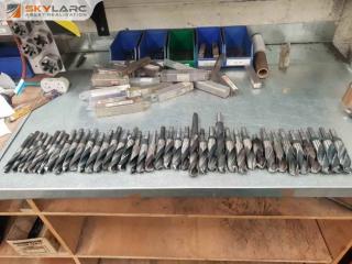 Large Lot of Large Diameter HSS Drill Bits