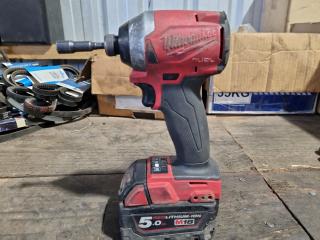 Milwaukee Cordless M18 Fuel 1/4" Hex Impact Driver M18FID, w/ Battery