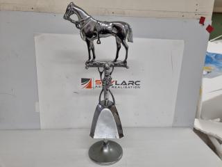 Pewter Horse Stand w/ Serving Tools