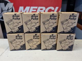 8x 12V Marine Bilge Pumps 1100GPH, New