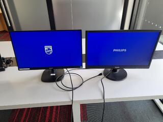 2x Philips 24" LED Monitors