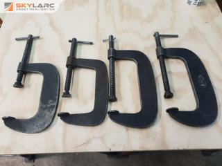 4 x Plate Steel Clamps