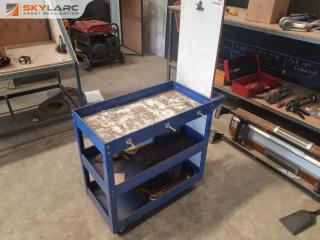 3 Level Steel Workshop Trolley