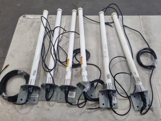 6x L-Com Hyperlink Omnidirectional 800/900Mhz Antennas