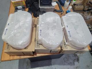 3x Toilet Tissue Dispensers by Pacific Hygiene, New