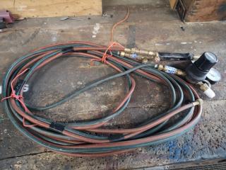 Oxy Acetylene Welding Torch w/ Hose and Regulator