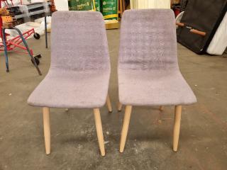 2x Padded Dinning Chairs