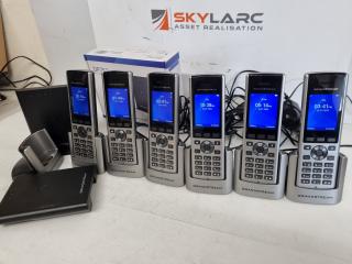 6x GrandStream DECT DP730 Office VolP Phones w/ 2x Base Stations