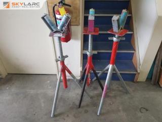 3 x Pipe Rolling Stands