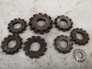 8x Assorted Gear Cutters