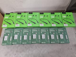 13x Assorted Wireless Earphones