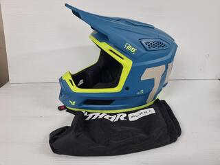 Thor Helmet S25 MX Fleet Forge Blue Youth