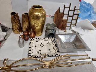 Assorted Decor Vases, Bowls, Scuptures & More