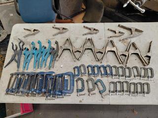 Assorted Clamps and Spring Clamps Collection