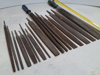 Assorted metal hand files