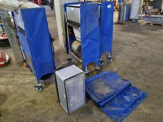 3x BioBubble Industrial Filter Cabinets w/ Accessories