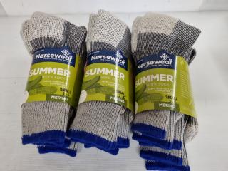 Norsewear Summer Work Merino Socks, 9x Pairs, Size Small