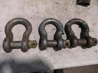 3x 12-Ton Lifting Bow Shackles