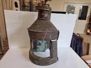 Antique Steamship Port Navigation Oil Lamp Housing