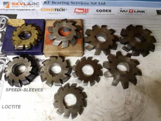 9x Assorted Gear Milling Cutters