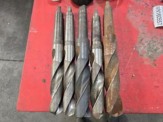 5 Large Morse Taper Drill Bits 