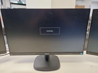 3x Philips 22" Full HD LED Monitors