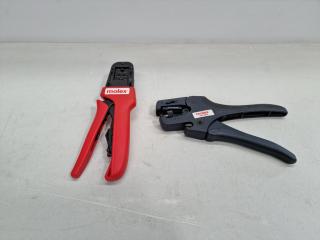 Pair of Molex Crimping/Stripping Tools