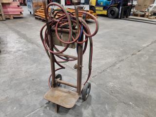 Welding Gas Bottle Trolley w/ NZIG Comet 3 Torch & Hose