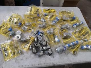 Assorted Lot of Industrial Hydraulic Fittings