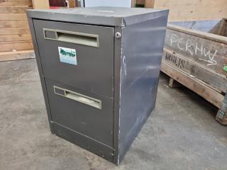 Vintage Precision 2-Drawer Steel File Cabinet