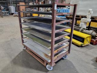 Heavy Duty Mobile Shelf Rack Trolley