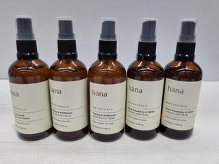 Hana Botanicals Home & Linen Sprays, 5x Bottles Assorted Scents
