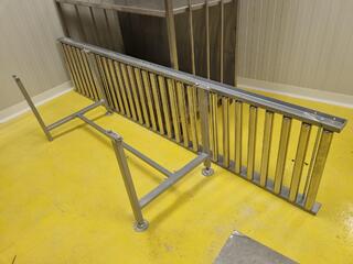 Stainless Steel Roller Conveyor, 3000mm length