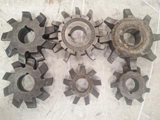 6 x Gear Shaper Cutters