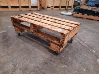 Custom Built Rustic Pallet Platform Trolley