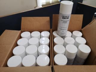 23x Ardrox 8901W White Background Lacquer, 300g Spray Bottles