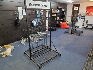 Double Sided Retail Display Shelf & Hook Rack Unit