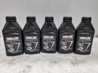 Yamaha Yamalube Motorcycle Fork Oil 15W, 5x 500mL Bottles